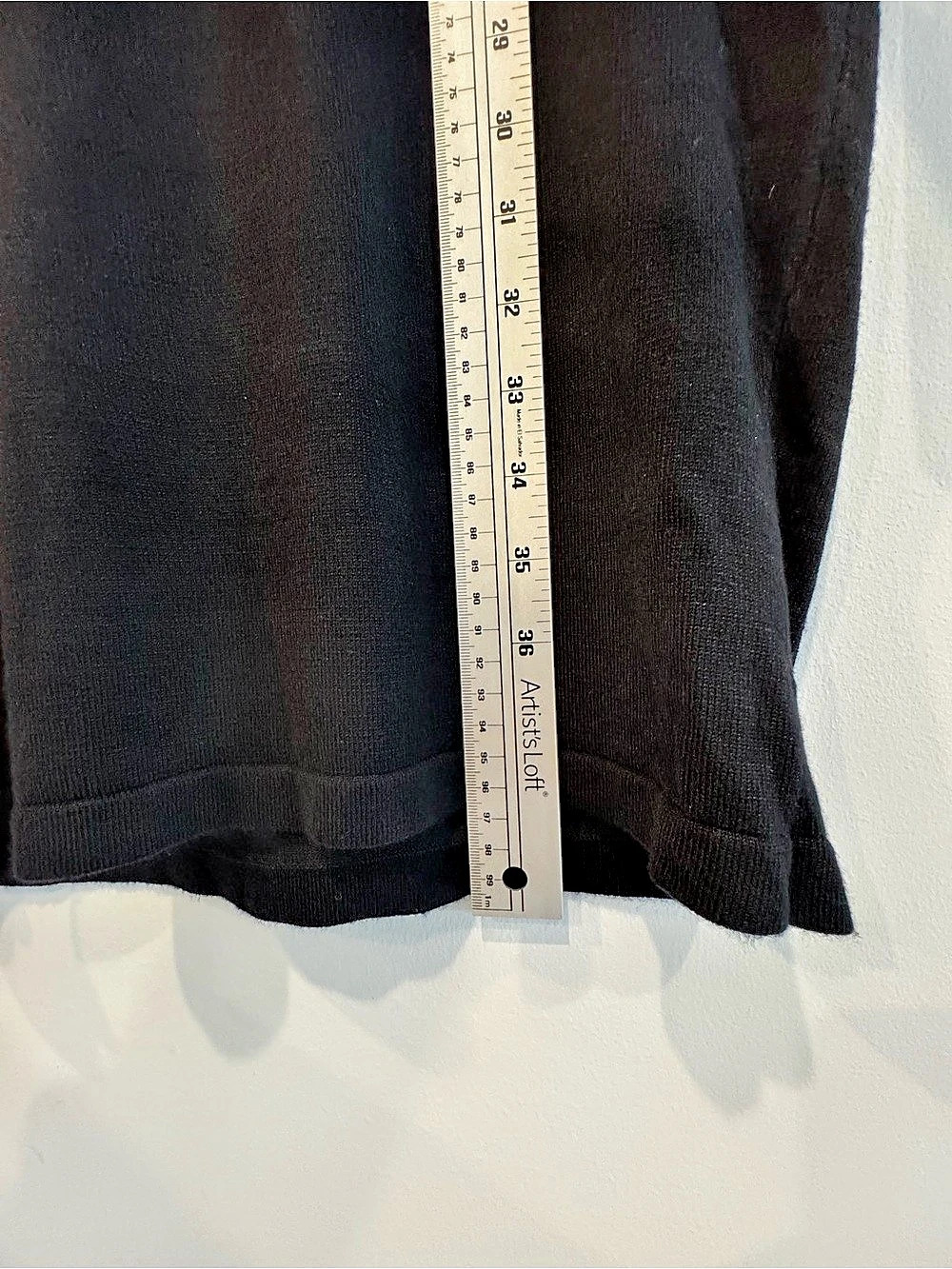 Calvin Klein Black Sweater Dress Gold Button V Neck NWT S - Picture 13 of 15
